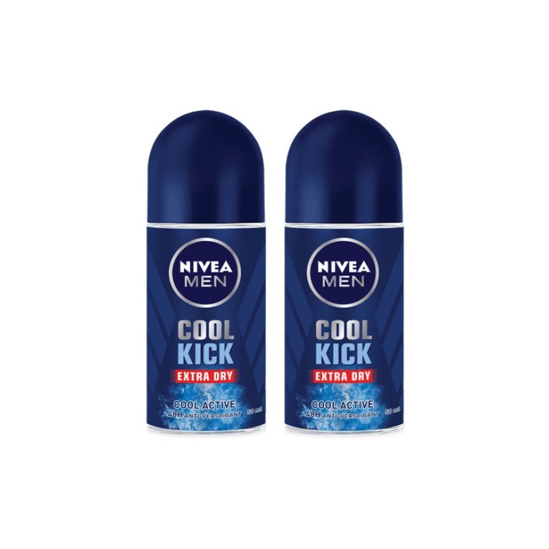Nivea Men Deodorant Roll-On Cool Kick 50ml X 2 /