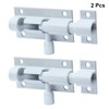 Bivethoi 2 PCS 2 Inch Barrel Bolt Latch White Door