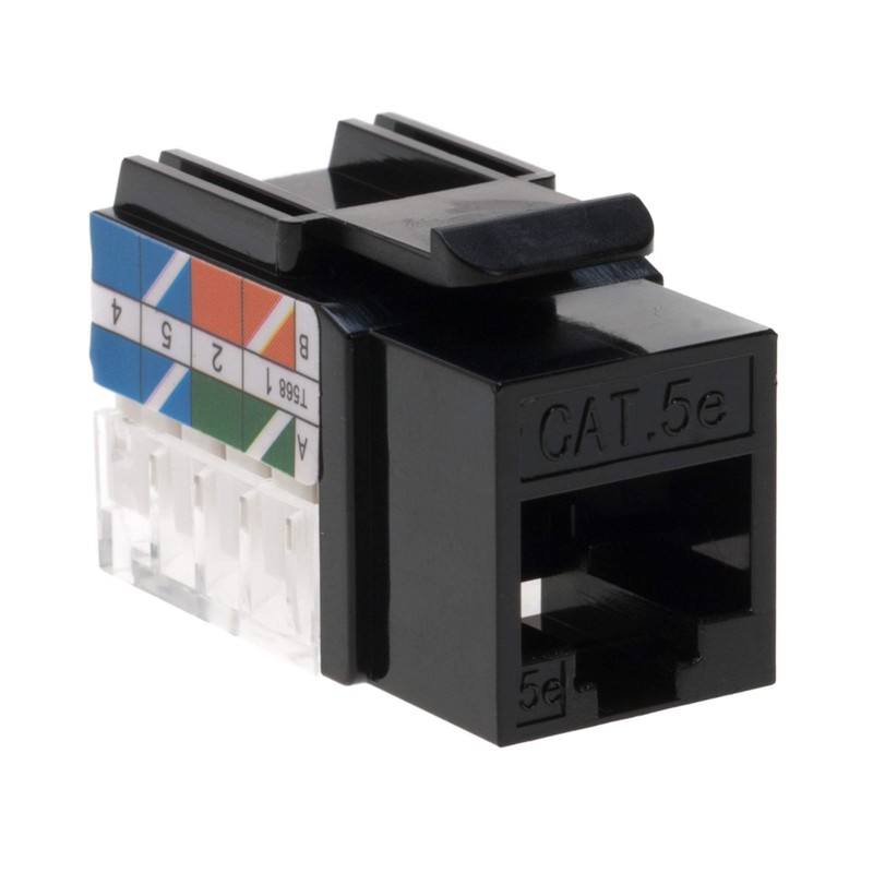 SATMAXIMUM RJ45 Cat5e Keystone Ethernet Wall Jack Punch Down UTP