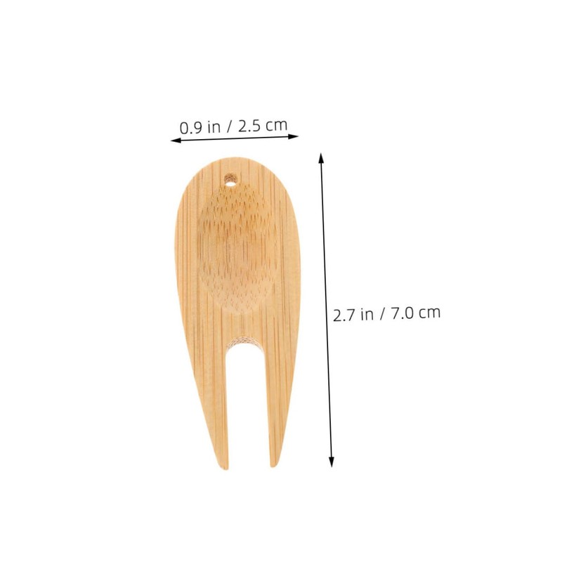 Kisangel 8-pc Bamboo Divot Repair Tool Set Golf Accessories for