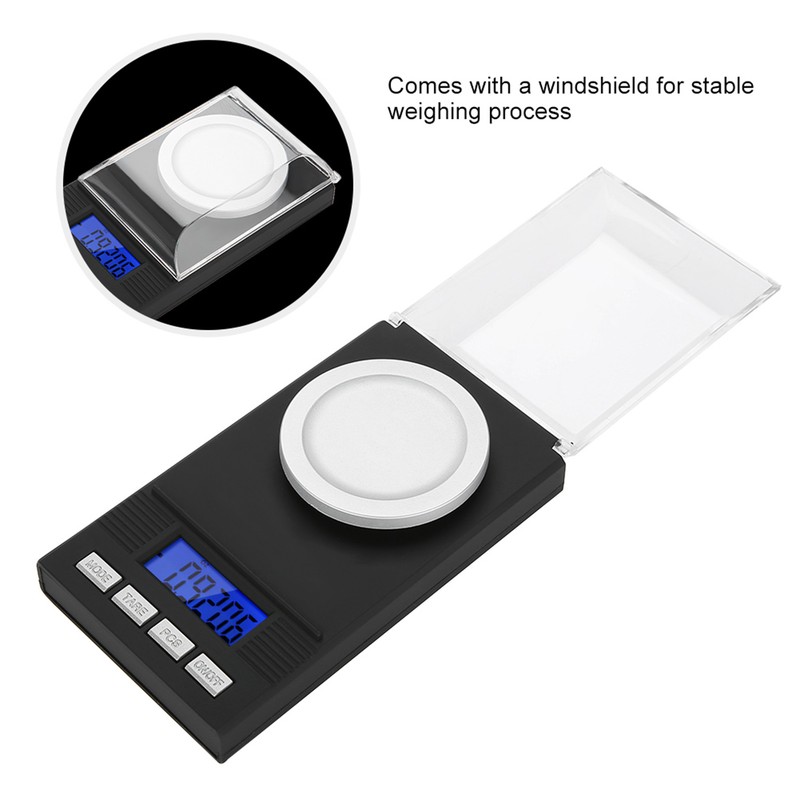 Mini Portable High Accuracy 0.001g Pocket Jewelry Scale with LED