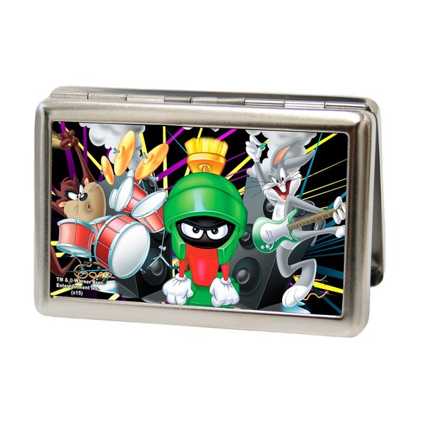 Buckle-Down Men's Metal Wallet - Looney Tunes Band Taz/martian/bugs Fcg