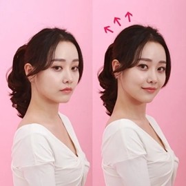 Wave Hair Beauty Tikttaki Small Volume Hair Pong-WFIK80Q Two-tone Brown (c) / 웨이브 헤어뷰티 똑딱이 소용량 볼륨 헤어뽕-WFIK80Q 투톤브라운(c)