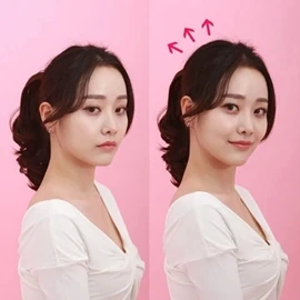 Wave Hair Beauty Tikttaki Small Volume Hair Pong-WFIK80Q Two-tone Brown (c) / 웨이브 헤어뷰티 똑딱이 소용량 볼륨 헤어뽕-WFIK80Q 투톤브라운(c)