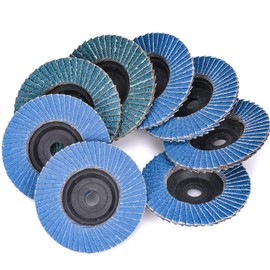 HATANSE Pack of 12 Serrated Discs Diameter 76 mm x 10 mm Sanding Discs Sanding Mop Disc 40 60 80 120 Grit Set Lamellar Discs for Angle Grinder Polishing Machine