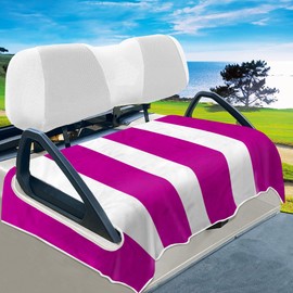 YOKYHOM Golf Cart Seat Covers, Purple Golf Cart Seat Towel Blanket Keeps Seat Comfortable and Clean,100% Microfiber, 51''x 31'',for EZGO, Yamaha, Club Car and More 2-Seat Golf Carts