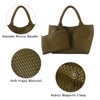 SporGenius Woven Tote Bag for Women, Vegan Leather Handwoven Bags