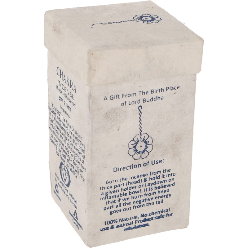GURU SHOP Chakra Incense, Nepal Incense Strings, Third Eye/Palo Santo,