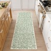 Lahome Botanical Boho Runner Rug, Soft Green Kitchen Runner Rugs