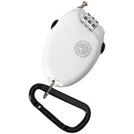 North Peak NP-3327 WT Cable Lock, Dial Type, Snowboard with Carabiner, Maximum Cable Length 27.6 inches (70 cm)