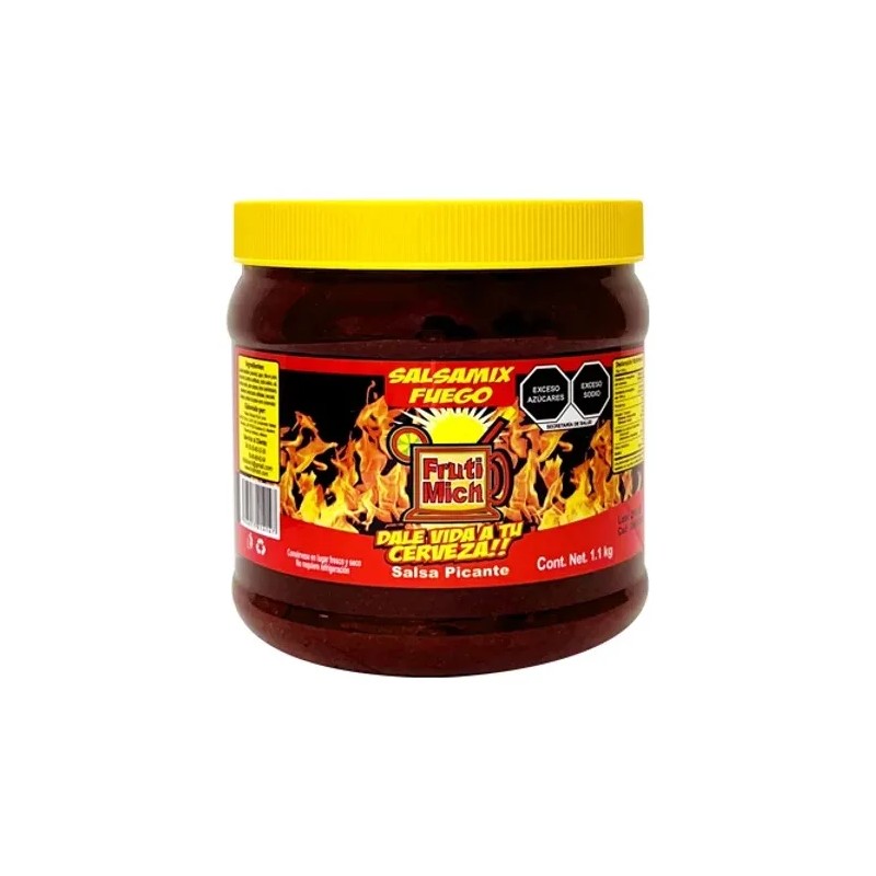 Salsa Pasta Chamoy Fuego Picante Michelada Salsamix 1.1 Kg