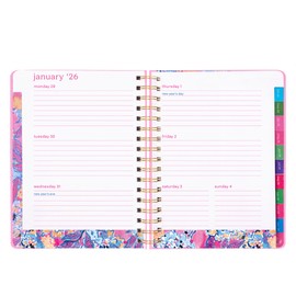 Lilly Pulitzer Large Monthly Planner August 2025 - December 2026, Monthly Agenda & Calendar, Stickers, Pockets, & Spiral Binding (Palm Beach Playground)