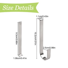 UFURMATE Vinyl Siding Hangers, 10PCS Heavy Duty Stainless Steel Low Profile No Hole Hanger Vinyl Siding Hooks No Damage No Drill Hook for Hanging Outside Home or Holiday Decor