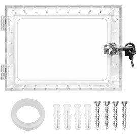 Namvo Thermostatic Guard Universal Thermostat Lock Box with Keys Clear Acrylic Thermostat Guard Wall Mounted Home