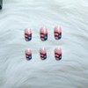 24 Pcs 4th of July Press on Nails Short Square