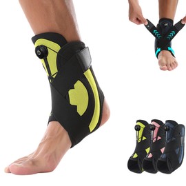 Tobilleras para Esguince con Soporte de Resorte, Tobillera Deportiva con Sistema de Ajuste BOA de Encaje Rápido, Tobillera Ortopedica de Tejido Transpirable y Fresco para Fitness,Tensión en el Tobillo