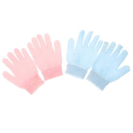 Ipetboom Exfoliating Gloves Cleaning Gloves 2 Pairs Double Sided Body Scrub Exfoliator Shower Gloves Thick Bathing Gloves Set for Exfoliating Skin & Colors Ideal for Adults