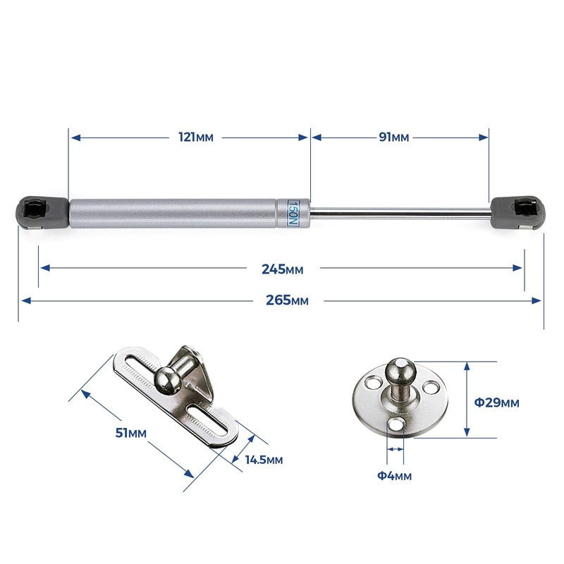 Ravinte Hardware 6 PCS Gas Struts for Cabinet - 10