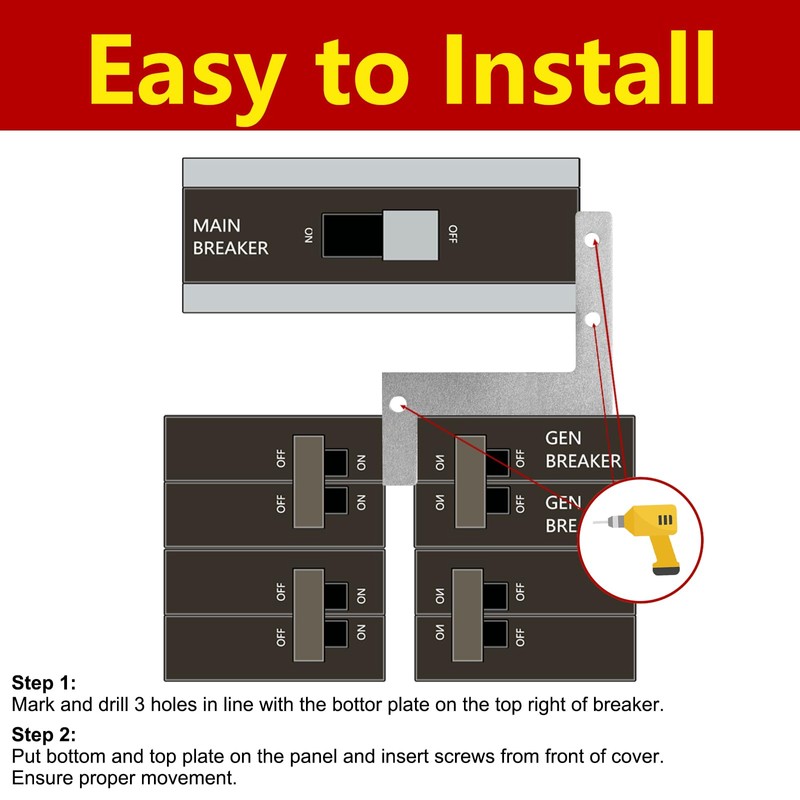 Generator Interlock Kit Compatible with Eaton Cutler Hammer Generator BR