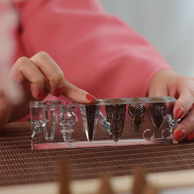 Awesomeonei Acrylic Incense Cones Tower Shape with 6 Holes Pagoda
