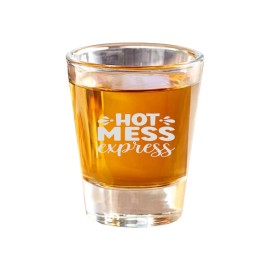 HipFlaskPlus 2oz Hot Mess Express Shot Glass