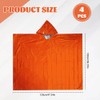 BUZIFU Emergency Rain Poncho Pack of 4 Waterproof Rain Cape,