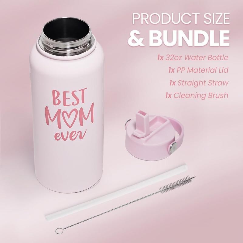 Sandjest SipChic 32oz Sports Water Bottle with Flip Straw &