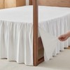Uozzi Bedding Bed Skirt Queen Size Three Fabric Sides Elastic