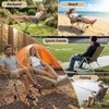 BDL Reclining Camping Chair with Foot Rest, Adjustable Back, Heavy