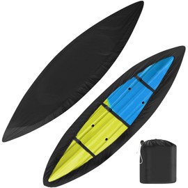 i COVER Kayak Cover, Canoe Cover for Outdoor Storage Heavy Duty Waterproof, UV Resistant Boat Cover Fits Fits 10.8-12ft Kayak, Canoe, SUP, Paddle Board, and Fishing Boat