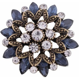 Choose a Color | Snap Jewelry Flower Ginger Charm 20MM Marquise Rhinestone Statement Button Fits Women's Custom Bracelets, Necklaces