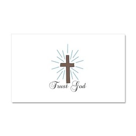 CafePress Trust God Car Magnet 20 X 12 Car Magnet, 20"x 12" Magnetic Door Display