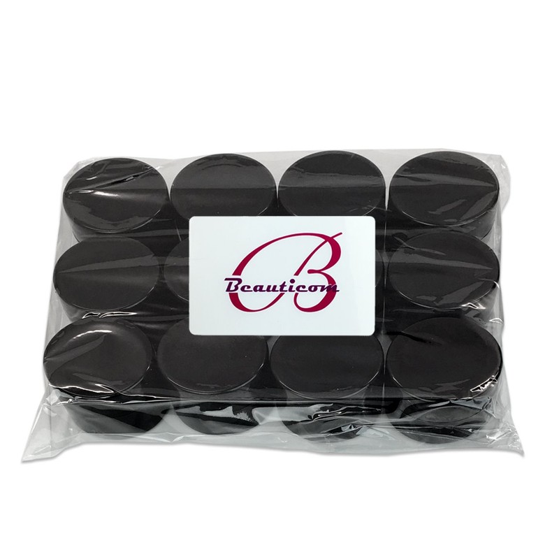 Beauticom 12 Pieces 7G/7ML (0.25oz) Black Sturdy Thick Double Wall