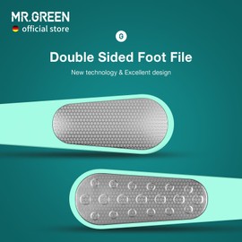 MR.GREEN Foot File Double Sided Callus Remover for Dead Skin Professional Pedicure Tools Callous Scraper Foot Sander Heel Filer (Green)