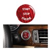 JNNJ Car Start Stop Button Cover, Carbon Fibre Car Engine Start Stop Button Cover, Ignition Cover Sticker Car Interior Trim Decorations (Red)