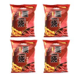 Calbee Grill-A-Corn Hot & Spicy Flavored Chips (4 Pack, Total of 320g)