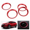 4pcs Air Vent Outlet Rings Cover Trim Red Decoration Replacement