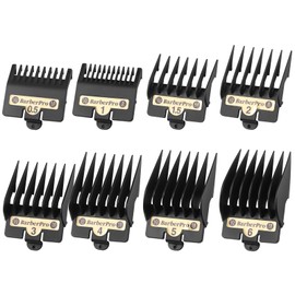 Clipper Replacement Guards for BabylissPRO Clippers Barberology FX870, FX880, FX825, and FX673 Clippers，Cutting Lengths 1/16”-3/4 ”,Black 8 Pack