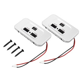 Namvo 2 Pcs Dual USB Car Charger Socket, 12V USB Fast Charging Socket, 36W QC3.0 USB and Type C Fast Charging Socket with Switch, for RV, Boat, Motorcycle, Truck, Boat