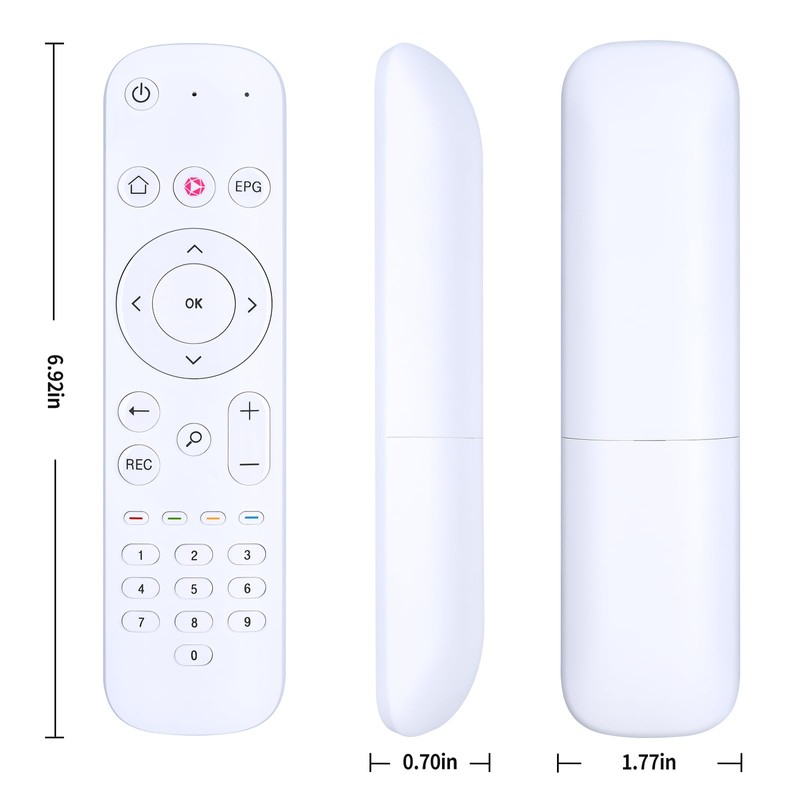 GOUYESHO Replacement Remote Control for Deutsche Telekom MagentaTV Box, White,
