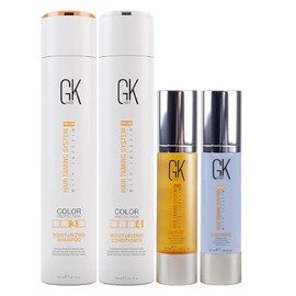 Global Keratin GK Hair Moisturizing Shampoo & Conditioner (10.1 fl.oz/300ml) - Serum 50ml - Cashmere 50ml