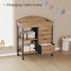 YeTom Changing Table Dresser, Baby Dresser with 3 Fabric Drawers