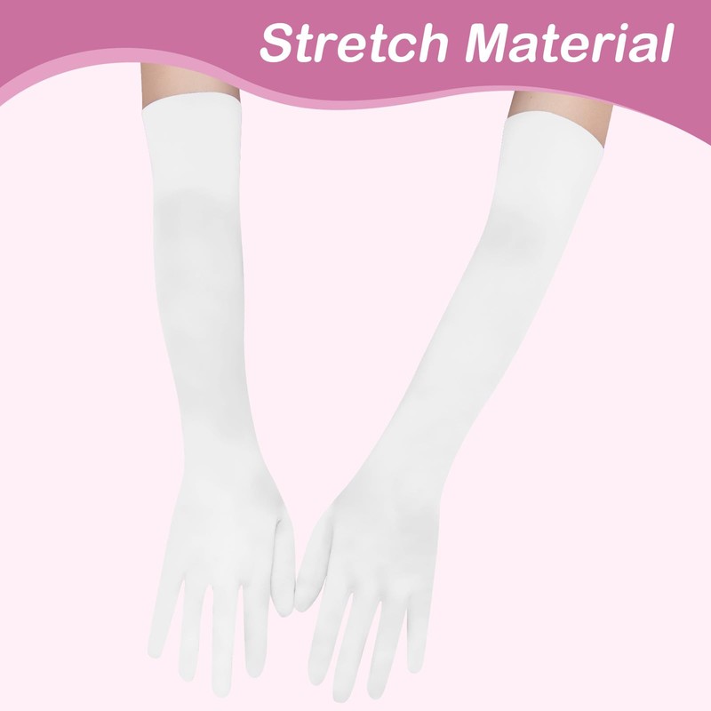 Papoopy Papoopy Women White Long Gloves for for Wedding, Tea