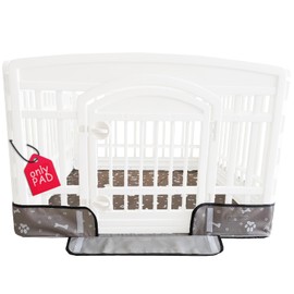 Dog Playpen Bottom Pad Fits for 35 Inch 4 Panels Exercise Pet Playpen, Dog Crate Pad Puppy Playpen Pad Leakproof Non-Slip(Playpen Not Included) Gray