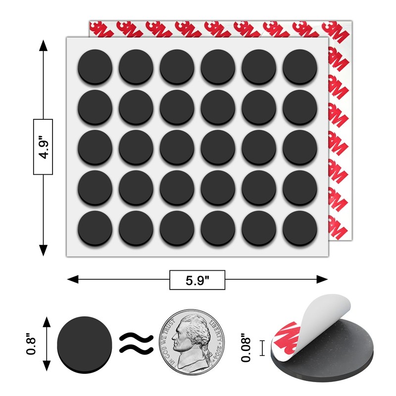 Towjug Round Magnets with Adhesive Backing, 240 Pieces 3M Strong