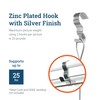 Picture Rail Hooks Silver Finish - 25 Pack - Picture