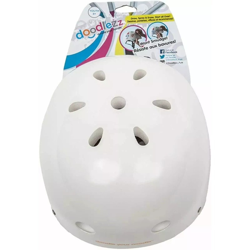 Doodlezz Draw Spray & Erase Youth Skateboard Bike Helmet Color,