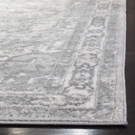 Safavieh Brentwood Collection BNT852B Medallion Distressed Accent Rug, 2' x 4', Cream / Grey