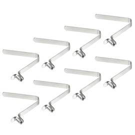 PATIKIL 8x5mm Kayak Paddle Snaps, 8 Pack Pole Push Button Spring Clips Steel Hollow Button Locking Tube Single Pin for Camping Awning Tent Pole