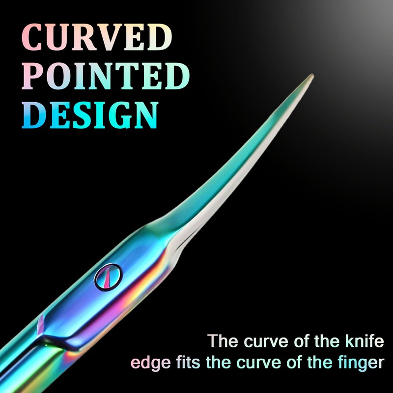 Curved Cuticle Scissors Extra Fine Precision Nail Skin Trimmer Professional